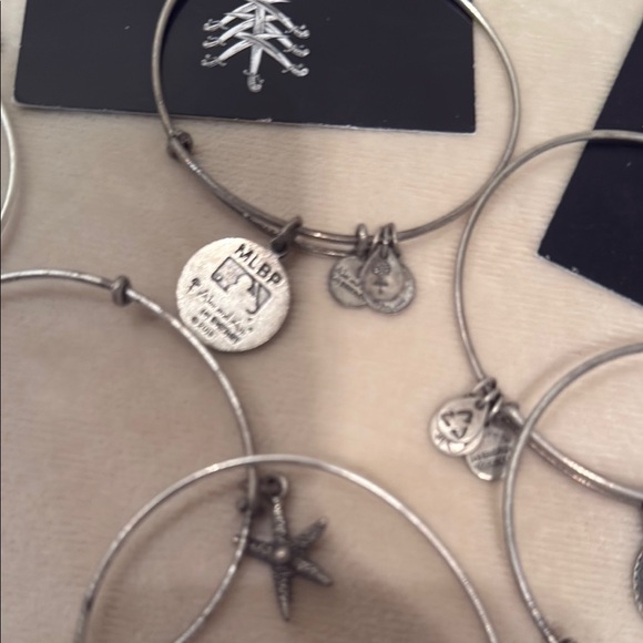 Alex and Ani Silver and Gold Charm Bracelets - Picture 5 of 8